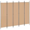 vidaXL Room Divider Beige 250 x 200 cm Fabric