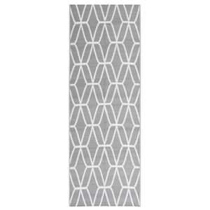 vidaXL Outdoor Rug ARAKIL Grey 80x250 cm PP