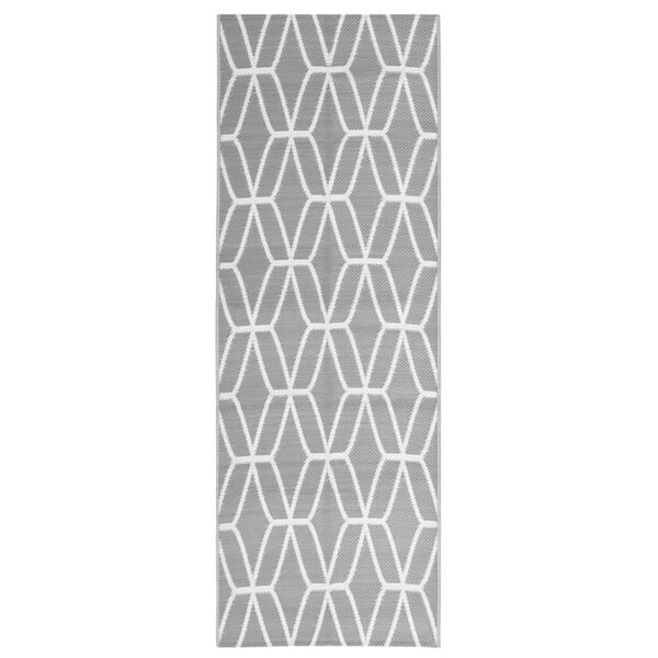 vidaXL Outdoor Rug ARAKIL Grey 80x250 cm PP