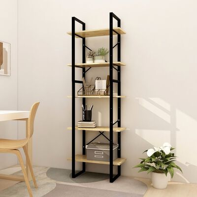 vidaXL 5-Tier Book Cabinet 60x30x175 cm Pinewood