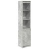vidaXL Highboard Concrete Grey 37.5x35x180 cm Engineered Wood