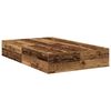 vidaXL Storage Bed Frame Old Wood 120 x 190 cm Engineered Wood