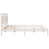 vidaXL Extra Long Bed Frame without Mattress White 200x210 cm Solid Wood