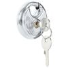 vidaXL Discus Locks with Keys 6 pcs Silver 6 x 2.3 x 6 cm