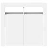 vidaXL Sideboard with LED Lights White 80x35x75 cm