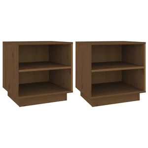 vidaXL Bedside Cabinets 2 pcs Honey Brown 40x34x40 cm Solid Wood Pine