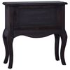vidaXL Side Table with Drawers Black 60x30x60 cm Solid Wood Mahogany