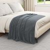 vidaXL Throw Blanket Dark Grey 130 x 150 cm Fleece