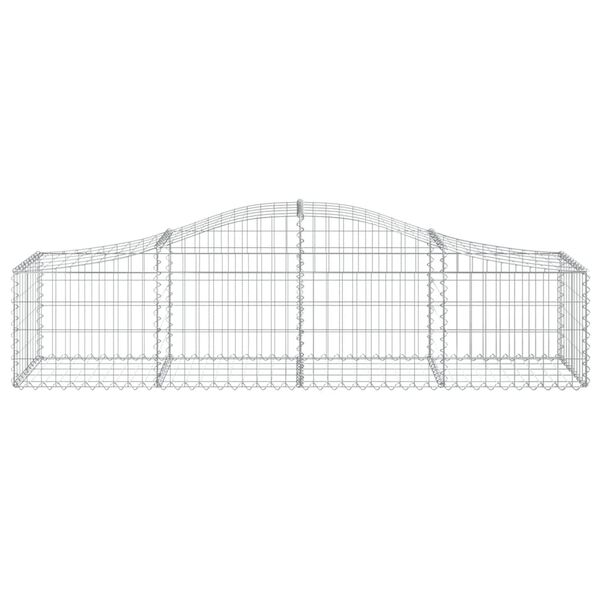 vidaXL Arched Gabion Baskets 7 pcs 200x50x40/60 cm Galvanised Iron