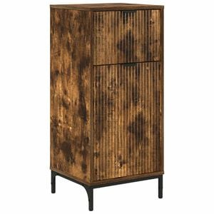 vidaXL Bathroom Cabinet with Drawer Smoked Oak 39.5 x 36 x 88 cm