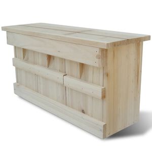 vidaXL Nest Box | Natural Wood | Solid Wood | Decorative Inlays | Birdhouse