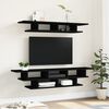 vidaXL TV Wall Units Black Engineered Wood