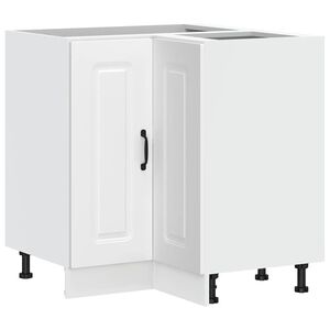 vidaXL Kitchen Corner Base Cabinet Kalmar White Engineered Wood