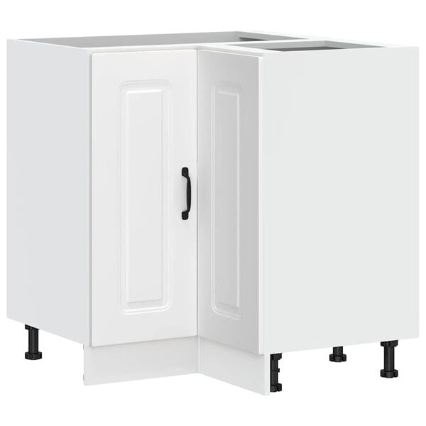 vidaXL Kitchen Corner Base Cabinet Kalmar White Engineered Wood