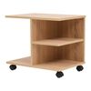vidaXL Rolling Shelf | Oak | Engineered wood with melamine finish | Medium