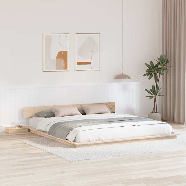 vidaXL Bed Frame Brown 180 x 200 cm Wood