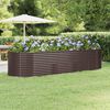 vidaXL Garden Raised Bed Galvanised Steel 322x100x68 cm Brown