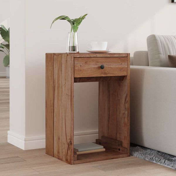 vidaXL Bedside Table Brown 63 x 30 x 79 cm Solid Mahogany Wood