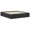 vidaXL Bed Frame with Headboard Black 200 x 200 cm Engineered Wood