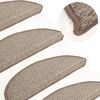vidaXL Carpet Stair Treads 15 pcs Brown 65x21x4 cm