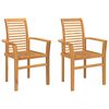 vidaXL Dining Chair 4 pcs Brown 62 x 55 x 94 cm Solid Teak Wood