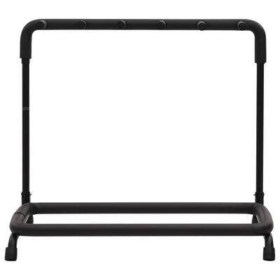 vidaXL Folding Guitar Stand with 5 Sections Black 74x41x66 cm Steel