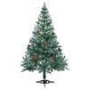 vidaXL Frosted Pre-lit Christmas Tree with Ball Set Pinecones 150 cm