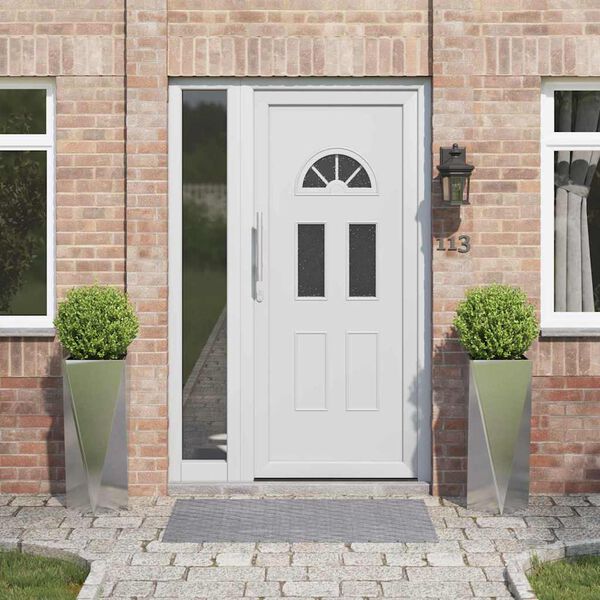 vidaXL Planter 2 pcs Silver 30 x 30 x 75 cm Stainless Steel