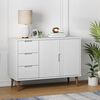 vidaXL Sideboard MOLDE White 113x40x80 cm Solid Wood Pine