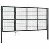 vidaXL Garden Gate with Posts Steel 350x120 cm Anthracite