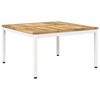 vidaXL Coffee Table White 80 x 80.5 x 45 cm Solid Acacia Wood