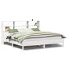 vidaXL Bookcase Bed without Mattress White 180x200cm Solid Wood Pine
