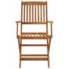 vidaXL 7 Piece Folding Outdoor Dining Set Solid Acacia Wood