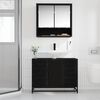 vidaXL Bathroom Cabinet Black Oak 80 x 33 x 60 cm Engineered Wood