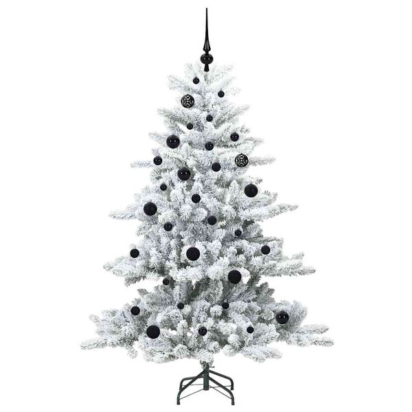 vidaXL Artificial Hinged Christmas Tree White 150 cm PVC and Steel