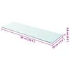 vidaXL Shelf Panel Glass Clear 90x30 cm