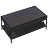 vidaXL Coffee Table with Infinity LED Black 90x50x38 cm