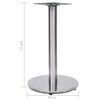 vidaXL Bistro Table Leg Silver &Oslash;45x72 cm Stainless Steel