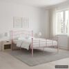 vidaXL Bed Frame without Mattress Pink Metal 120x200 cm
