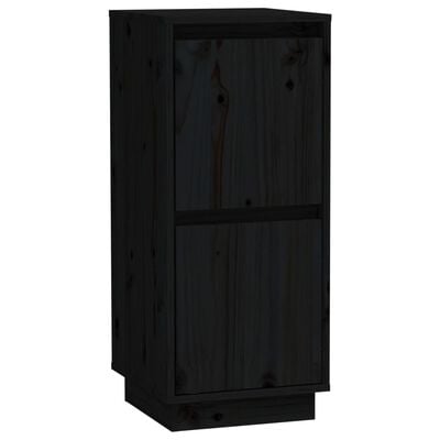 vidaXL Sideboard Black 31.5x34x75 cm Solid Wood Pine