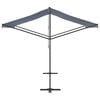 vidaXL Free Standing Awning Blue and White 300x300 cm Fabric and Steel