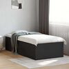 vidaXL Bed Frame without Mattress Black 75x190 cm Small Single