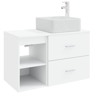 vidaXL Bathroom Furniture Set 2 pcs White Engineered Wood