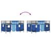 vidaXL Kids'Loft Bed Frame with Curtains Black and Blue 107 x 200 cm