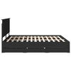 vidaXL Bed Frame with Drawer Black 180 x 200 cm Engineer Wood
