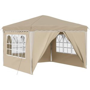 vidaXL Pop-up Party Tent Cream 288 x 288 x 245 cm Oxford Fabric