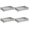 vidaXL Lawn Edging 4 pcs 100 x 60 x 20 cm Steel Silver