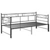vidaXL Pull-out Sofa Bed Frame without Mattress Black Metal 90x200 cm