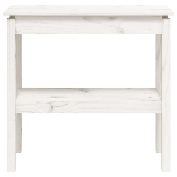 vidaXL Console Table White 80x40x75 cm Solid Wood Pine