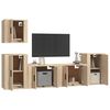 vidaXL 5 Piece TV Cabinet Set Sonoma Oak Engineered Wood